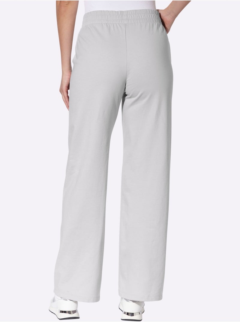 Pantalon en jersey ceinture élastique confortable - taille standard - moda vilona Gris clair - Kiabi