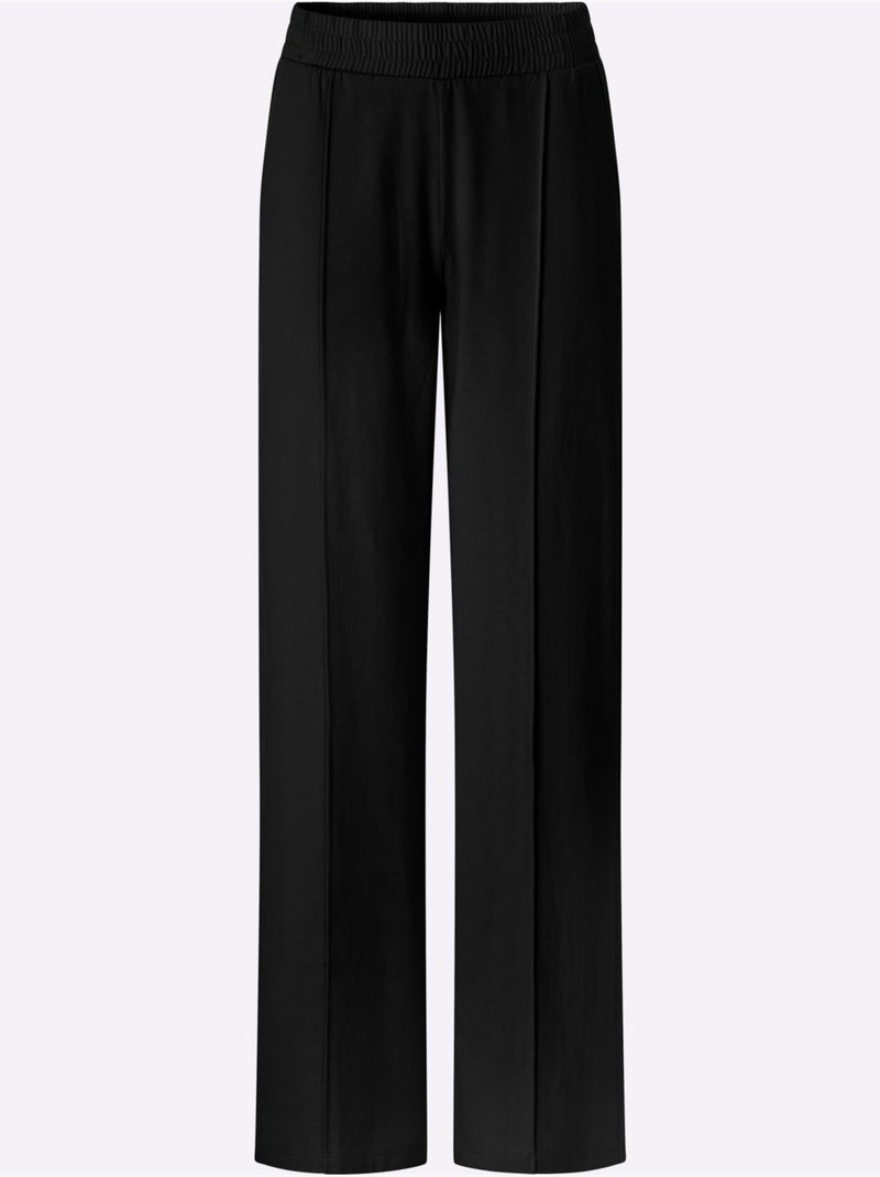 Pantalon en jersey ceinture élastique confortable - taille standard - moda vilona Noir - Kiabi