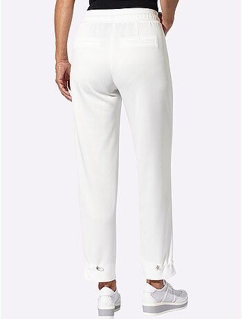 Pantalon En Jersey Ceinture élastique, Coulisse Et Lien à Nouer - Taille Standard - Moda Vilona
