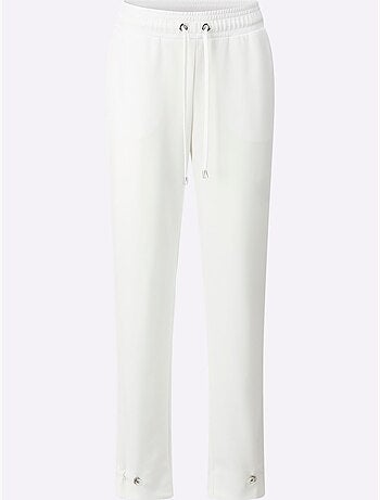 Pantalon En Jersey Ceinture élastique, Coulisse Et Lien à Nouer - Taille Standard - Moda Vilona