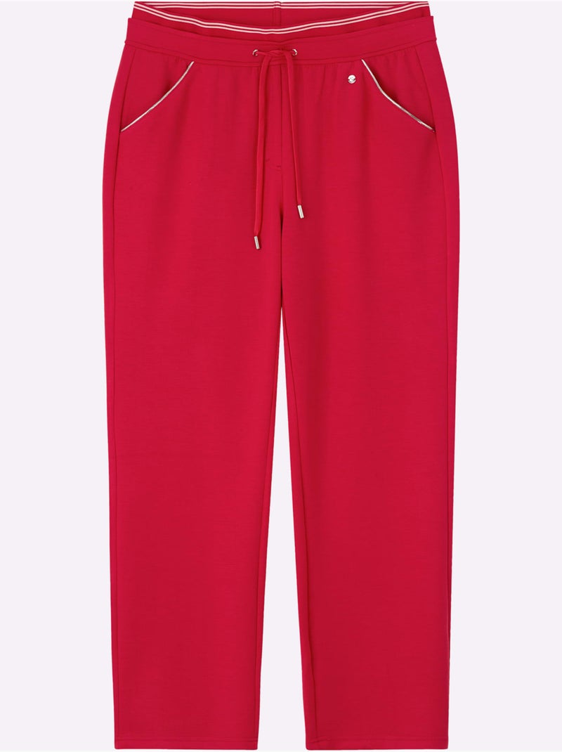 Pantalon En Jersey Coulisse à La Taille - Taille Standard - Sheego Rouge - Kiabi