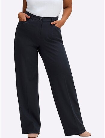 Pantalon en jersey coupe confortable et large - taille standard - sheego
