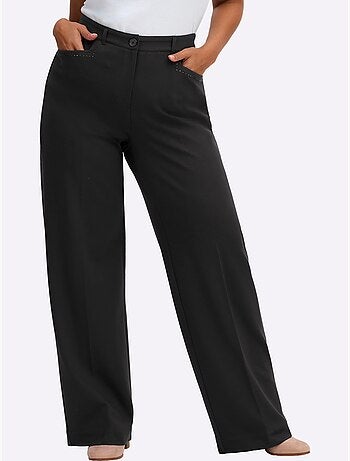 Pantalon en jersey coupe confortable et large - taille standard - sheego