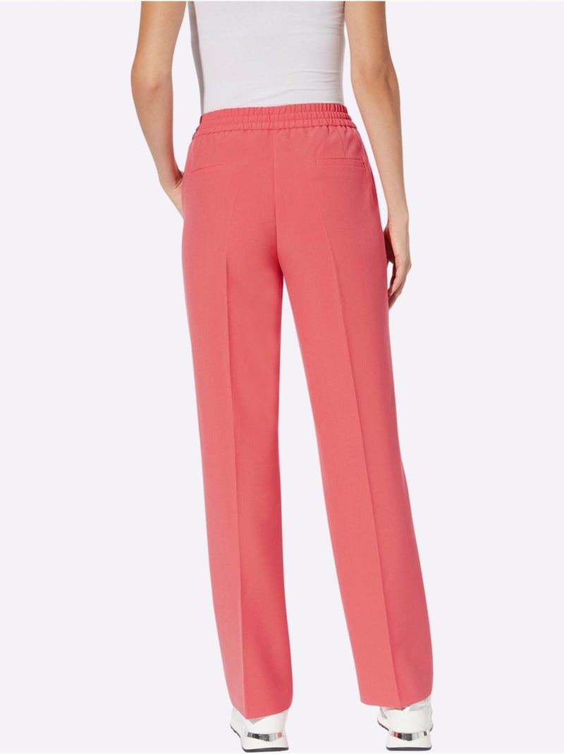 Pantalon En Jersey Coupe Parfaite Grâce à La Ceinture élastique - Taille Standard - helline Rose - Kiabi
