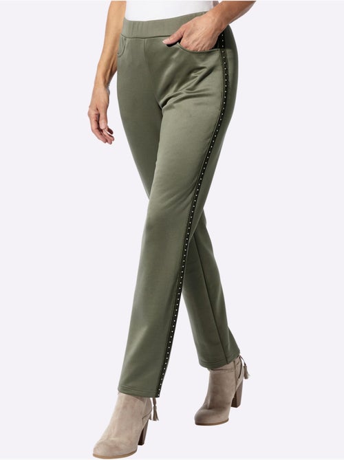 Pantalon en jersey deux poches rondes devant - taille courte - moda vilona - Kiabi