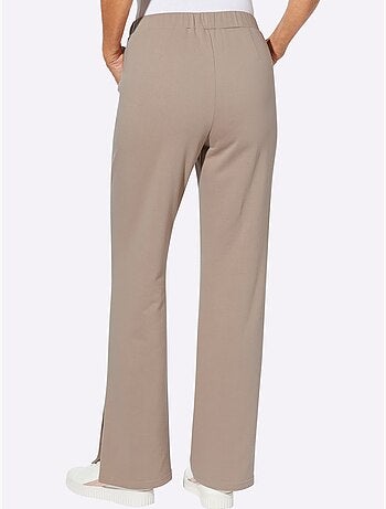Pantalon en jersey doux avec ceinture élastique et poches - Taille standard - Moda Vilona
