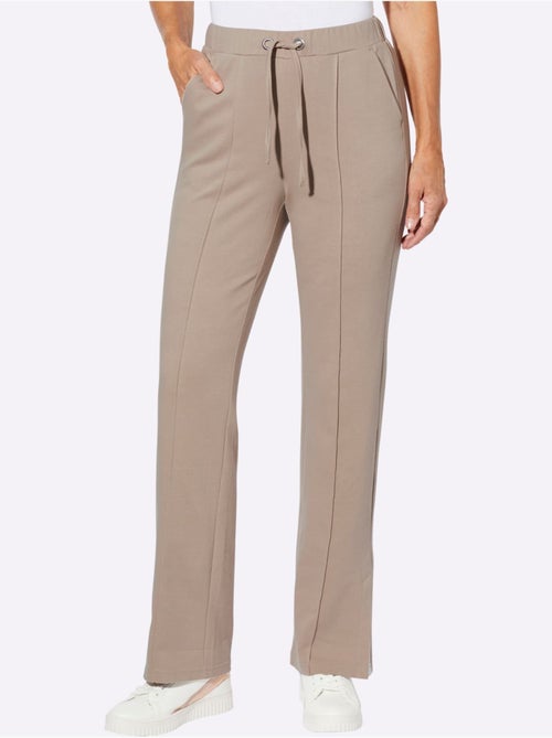 Pantalon en jersey doux avec ceinture élastique et poches - Taille standard - Moda Vilona - Kiabi