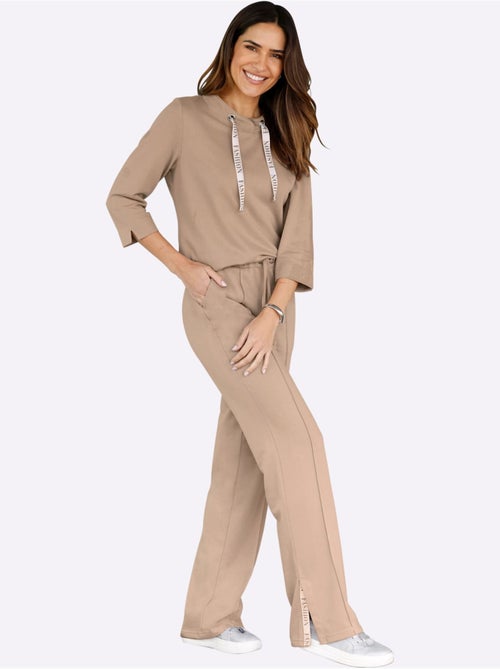 Pantalon en jersey doux avec ceinture élastique et poches - Taille standard - Moda Vilona - Kiabi