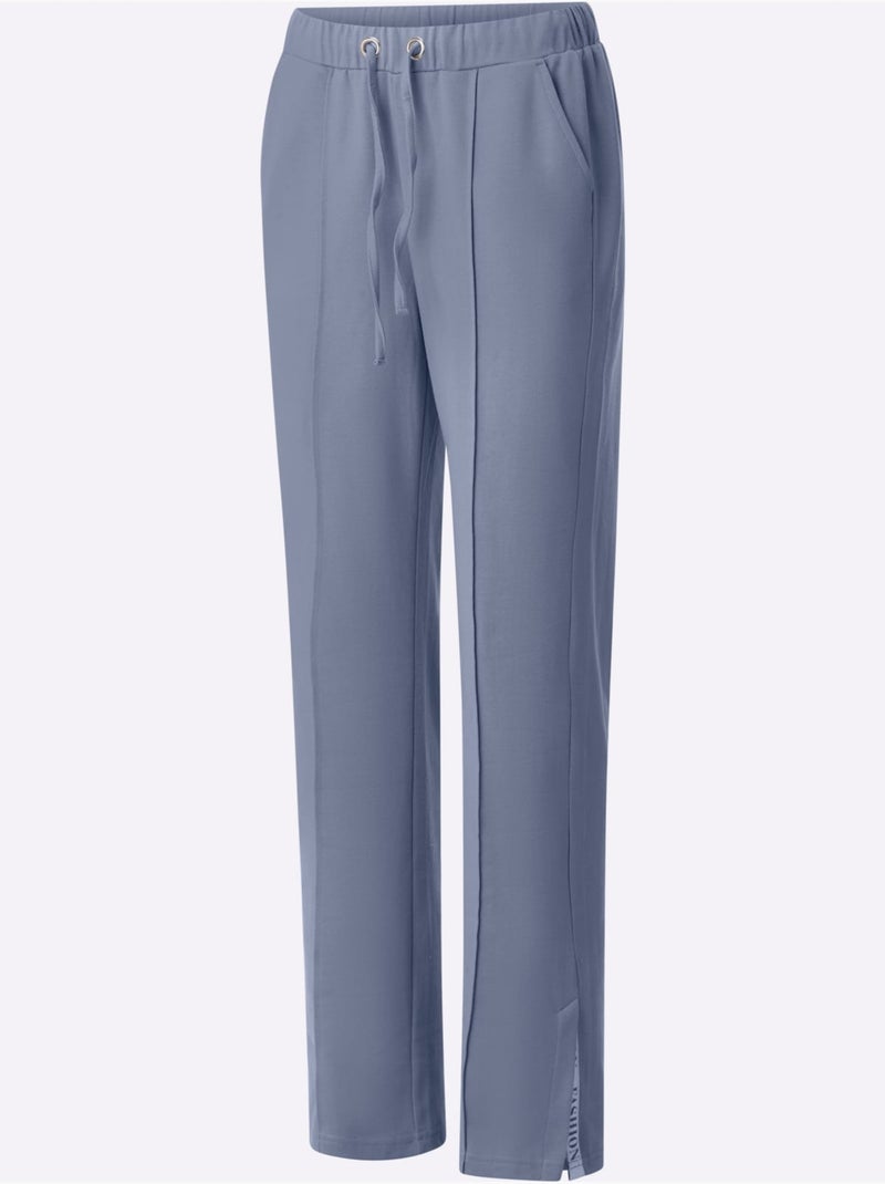 Pantalon en jersey doux avec ceinture élastique et poches - Taille standard - Moda Vilona Gris tourterelle - Kiabi