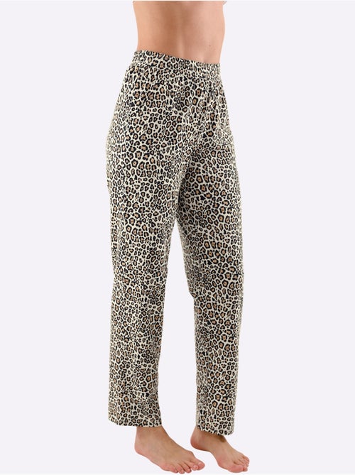 Pantalon en jersey fin avec imprimé animal et ceinture douce - taille courte - witt - Kiabi Pantalon en jersey fin avec imprimé animal et ceinture douce - taille courte - witt - Kiabi
