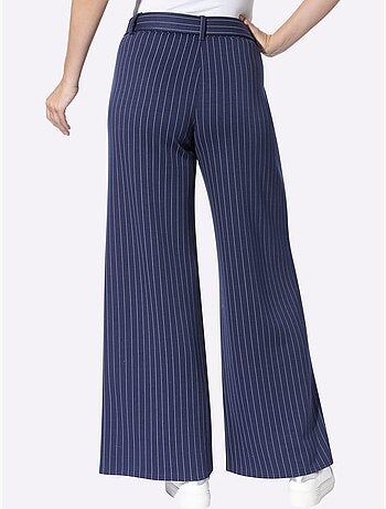 Pantalon en jersey fines rayures classiques - taille standard - helline
