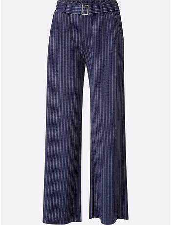 Pantalon en jersey fines rayures classiques - taille standard - helline