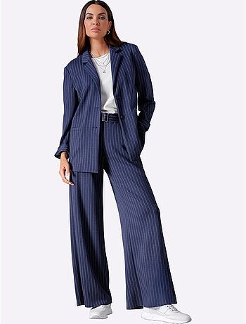 Pantalon en jersey fines rayures classiques - taille standard - helline