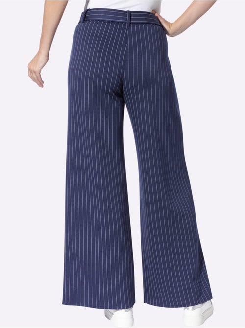 Pantalon en jersey fines rayures classiques - taille standard - helline - Kiabi Pantalon en jersey fines rayures classiques - taille standard - helline - Kiabi