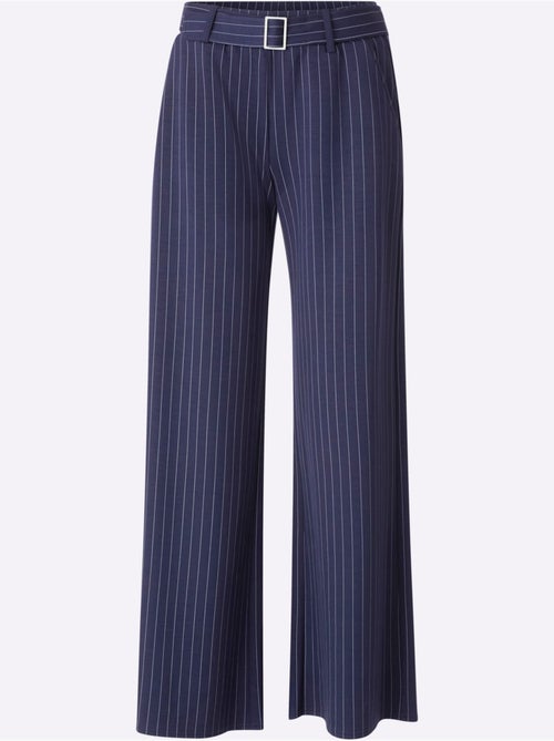 Pantalon en jersey fines rayures classiques - taille standard - helline - Kiabi Pantalon en jersey fines rayures classiques - taille standard - helline - Kiabi