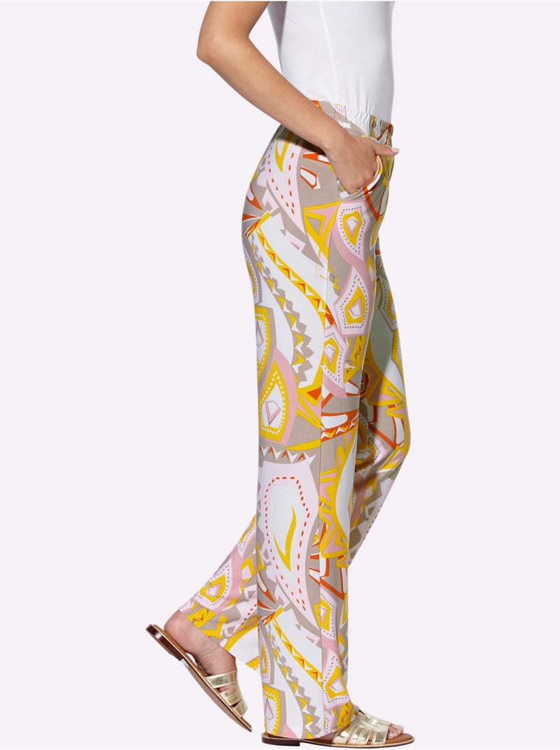 Pantalon En Jersey Imprimé Mode - Taille Standard - helline Rose clair - Kiabi