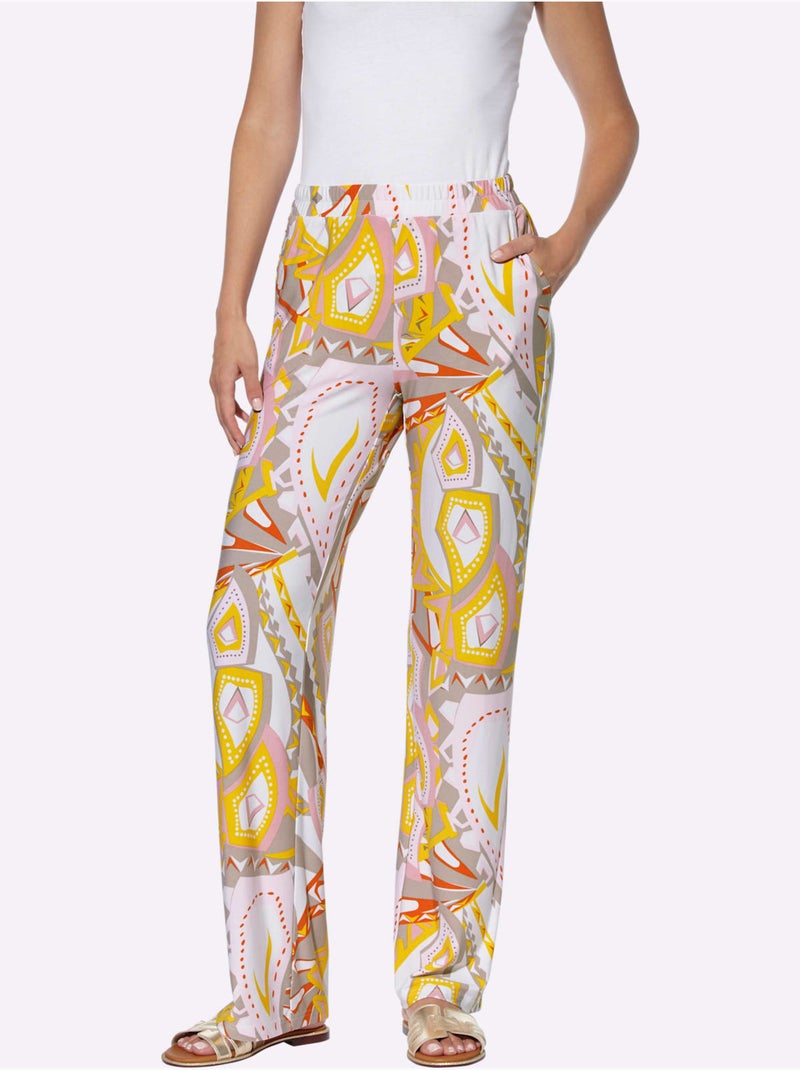 Pantalon En Jersey Imprimé Mode - Taille Standard - helline Rose clair - Kiabi