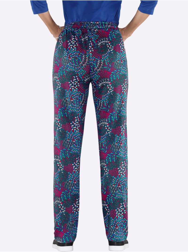 Pantalon en jersey interlock - Taille courte - witt Vert/Rouge - Kiabi