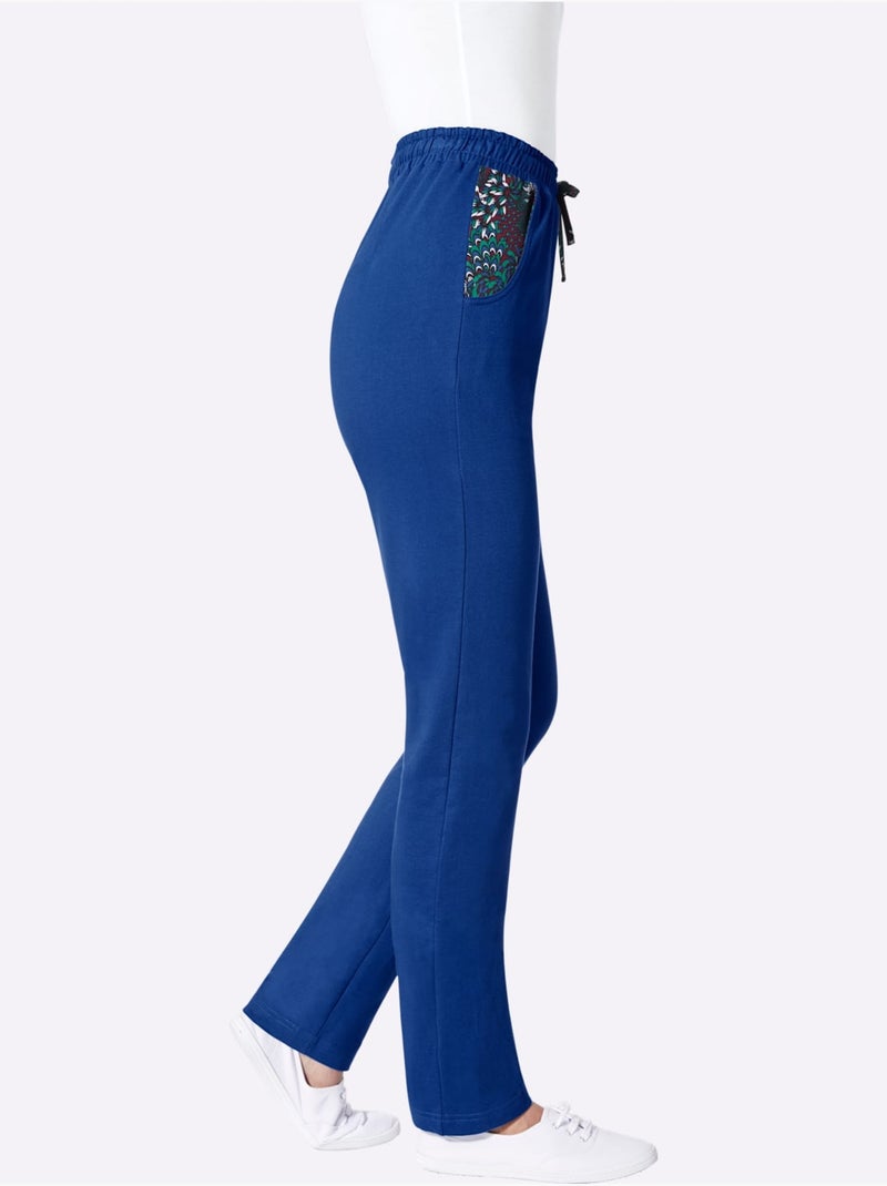 Pantalon en jersey interlock - Taille standard - witt Bleu roi - Kiabi