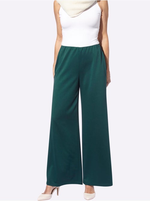Pantalon En Jersey Jambes Larges Mode - Taille Courte - Moda Vilona - Kiabi