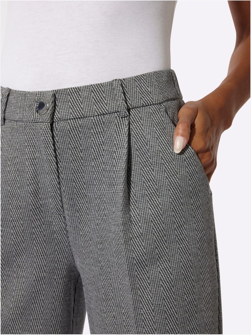 Pantalon en jersey jersey fin - taille standard - helline gris anthracite - Kiabi