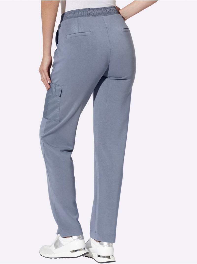 Pantalon en jersey jersey fin - taille standard - helline Gris tourterelle - Kiabi