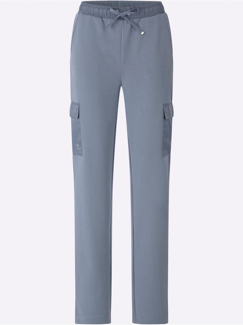 Pantalon en jersey jersey fin - taille standard - helline Gris tourterelle - Kiabi