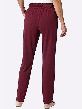 Pantalon En Jersey Jolie Bordure à Volants Sur Les Poches - Taille Standard - Moda Vilona