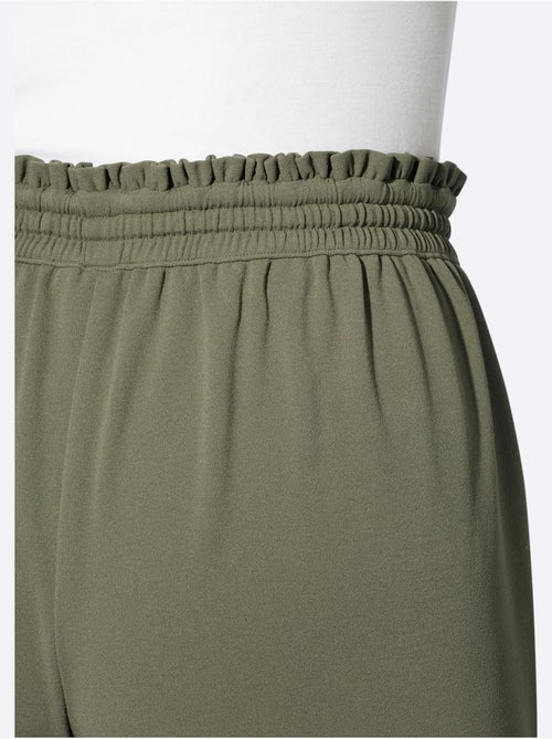 Pantalon En Jersey Jolie Bordure à Volants Sur Les Poches - Taille Standard - Moda Vilona - Kiabi