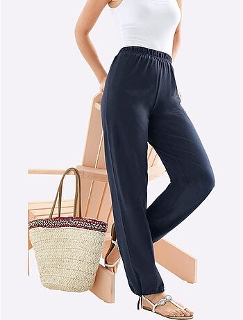 Pantalon En Jersey Laçage Au Bas Des Jambes - Taille Standard - Moda Vilona