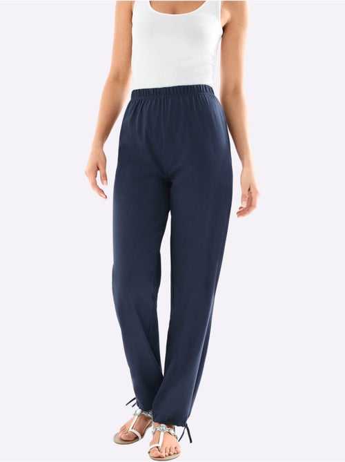 Pantalon En Jersey Laçage Au Bas Des Jambes - Taille Standard - Moda Vilona - Kiabi