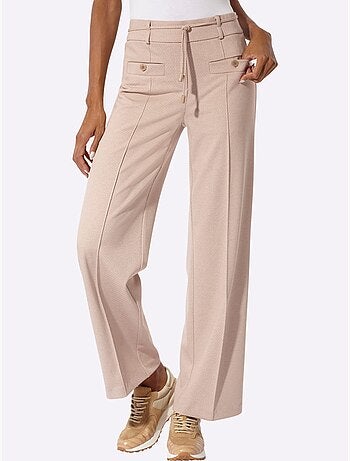 Pantalon en jersey livré avec ceinture - taille standard - helline