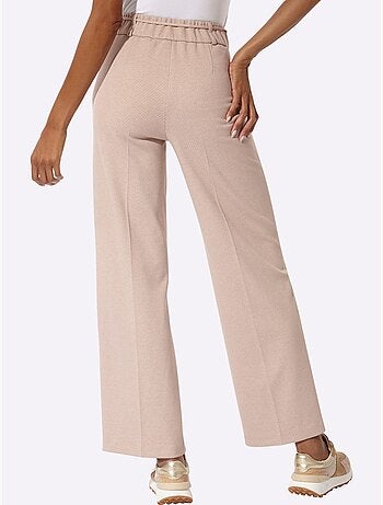 Pantalon en jersey livré avec ceinture - taille standard - helline