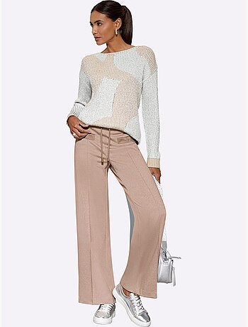 Pantalon en jersey livré avec ceinture - taille standard - helline