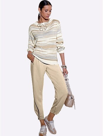 Pantalon en jersey mélange de modal doux - taille standard - helline