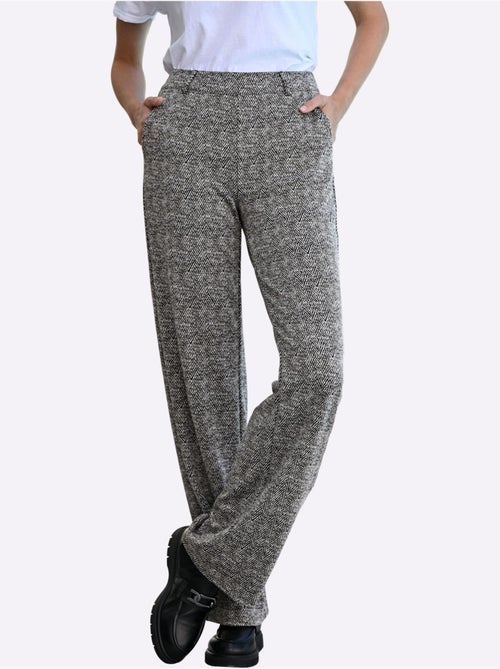 Pantalon en jersey motif sergé chevron - taille standard - helline - Kiabi