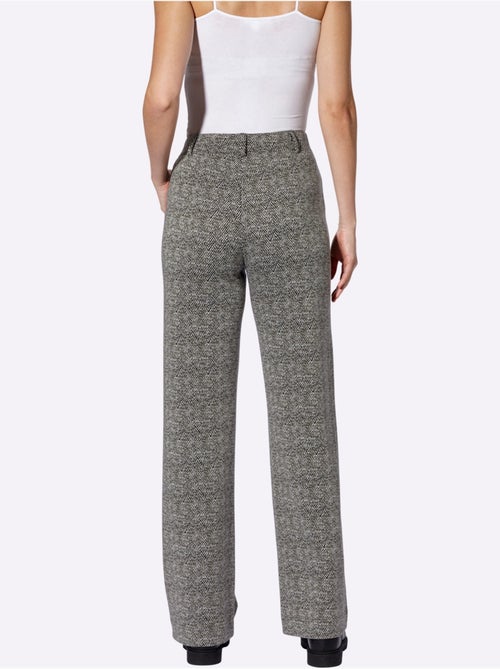 Pantalon en jersey motif sergé chevron - taille standard - helline - Kiabi
