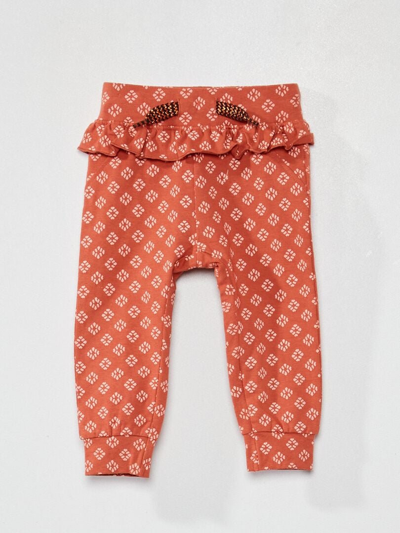 Pantalon en jersey Orange - Kiabi