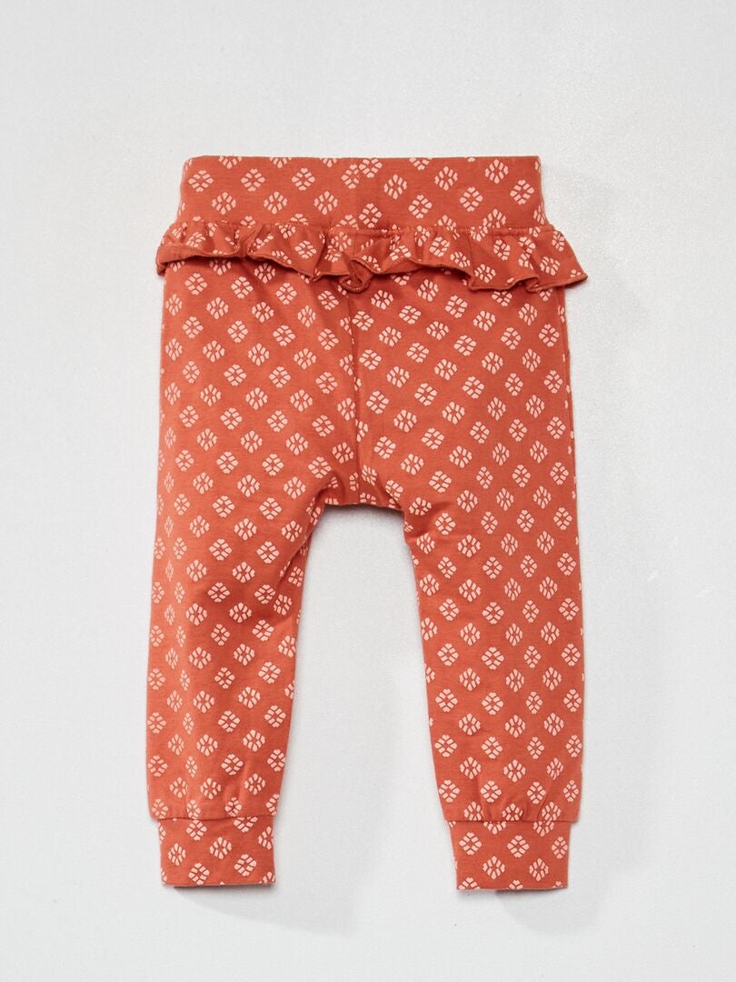 Pantalon en jersey Orange - Kiabi