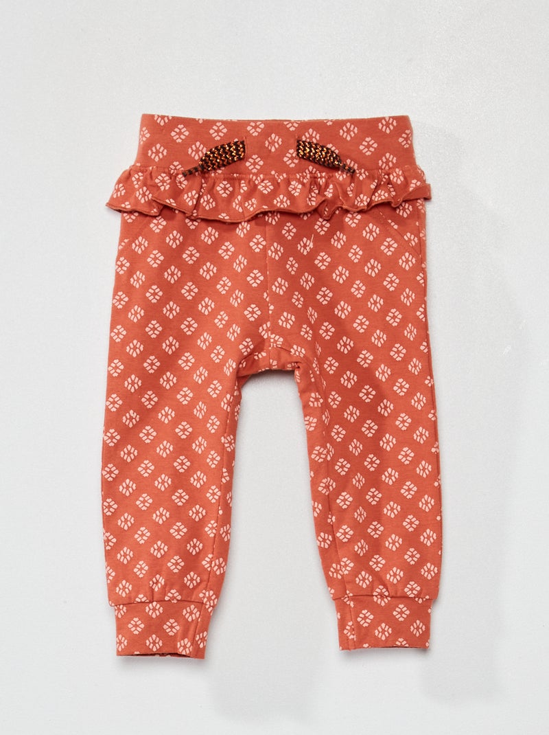 Pantalon en jersey Orange - Kiabi