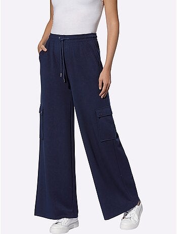 Pantalon En Jersey Poches Cargo Plaquées - Taille Standard - Helline