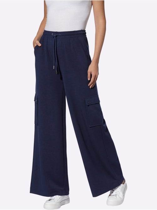 Pantalon En Jersey Poches Cargo Plaquées - Taille Standard - helline - Kiabi