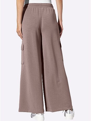 Pantalon En Jersey Poches Cargo Plaquées - Taille Standard - helline