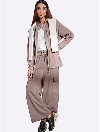 Pantalon En Jersey Poches Cargo Plaquées - Taille Standard - helline