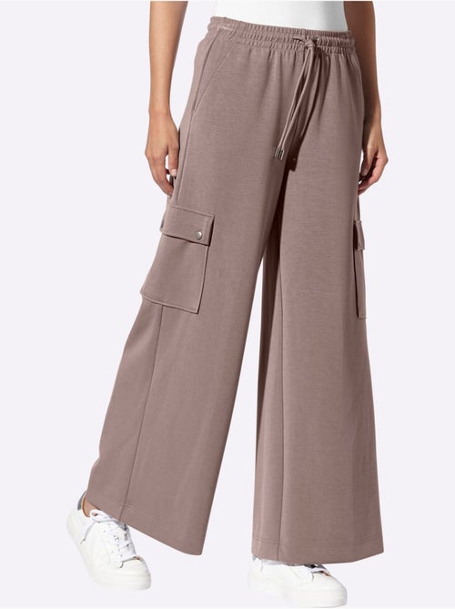 Pantalon En Jersey Poches Cargo Plaquées - Taille Standard - helline - Kiabi