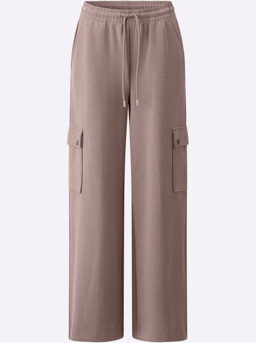 Pantalon En Jersey Poches Cargo Plaquées - Taille Standard - helline - Kiabi