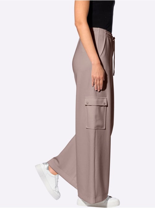Pantalon En Jersey Poches Cargo Plaquées - Taille Standard - helline - Kiabi