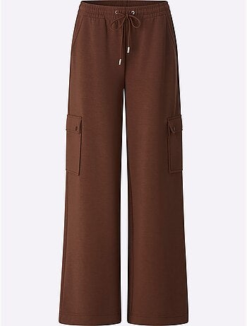 Pantalon En Jersey Poches Cargo Plaquées - Taille Standard - Helline