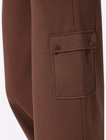 Pantalon En Jersey Poches Cargo Plaquées - Taille Standard - Helline