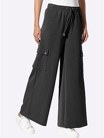 Pantalon En Jersey Poches Cargo Plaquées - Taille Standard - Helline